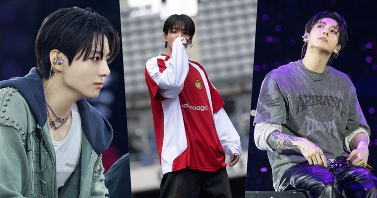 BTS柾國終於在世巡巴黎站穿上最愛的「巴黎世家」訂製服！同場泰亨穿的也是CELINE訂製款！