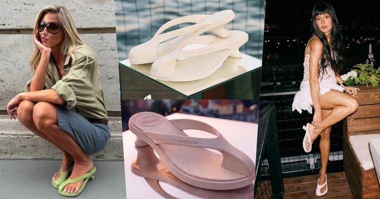 哈瓦仕也加入貓跟鞋戰場！Havaianas首款「夾腳貓跟鞋」曝光！單邊包趾超好看、一亮相就爆紅！