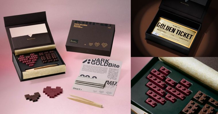 2026七夕情人節甜點推薦！kim-a:推出精品巧克力「DARK GOLDBite」、積木造型美到捨不得吃！