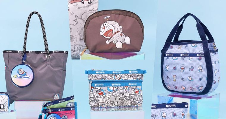 童年回憶直接背上身！哆啦A夢新聯名LeSportsac！大容量托特包超可愛、居然還是雙面！零錢包也想一起買！