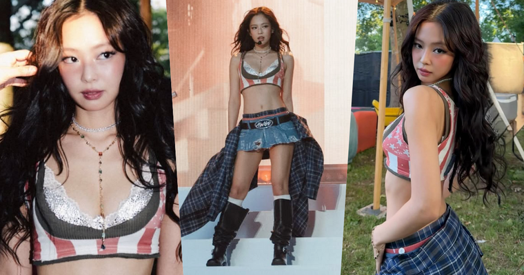 辣翻紐約！Jennie首登Gov Ball音樂節！「大露蠻腰、牙鑽造型」引爆話題！腳上戰靴再度翻牌STAND OIL