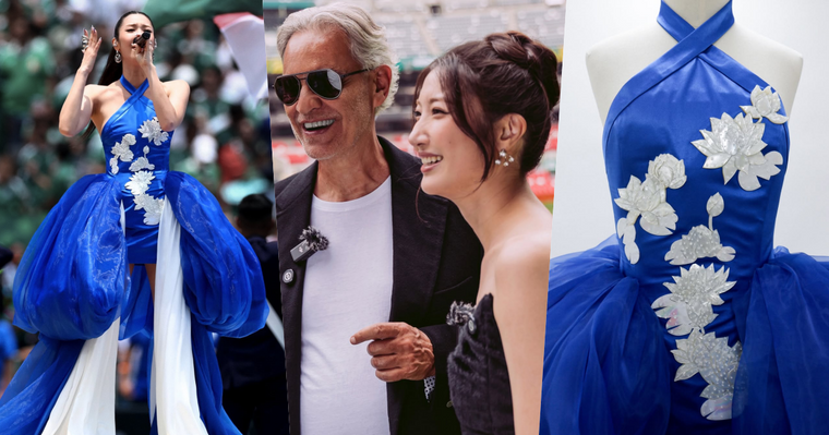 全球都在搜她是誰！《Kpop獵魔女團》EJAE世足開唱、寶藍禮服美出新高度！原來出自「這韓牌」！