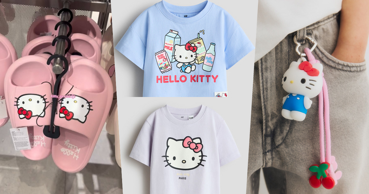 H&M又偷偷來！Hello Kitty聯名低調上新貨！夏天拖鞋、包包吊飾...通通百元就能帶回家！
