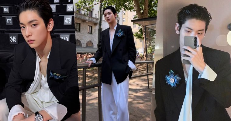 「富家少爺版」的TXT秀彬來了！現身Dolce&Gabbana男裝大秀「後梳油頭、襯衫微開」性感爆炸！