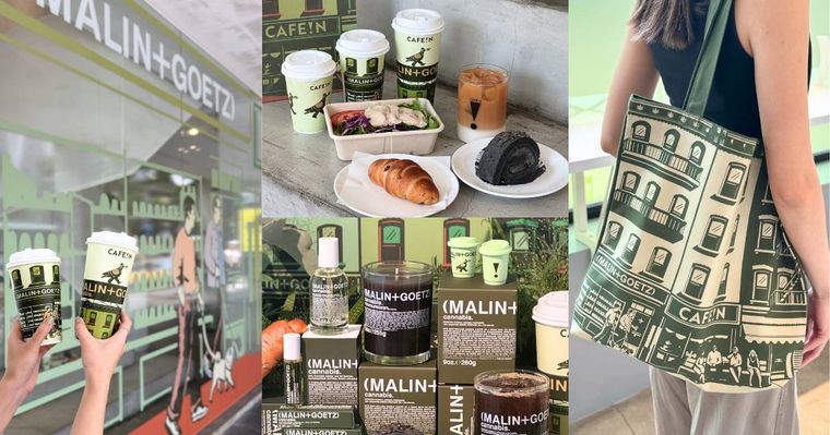 紐約最潮大麻香氛聯名來了！MALIN+GOETZ攜手CAFE!N打造限定咖啡店，托特包、即可拍、聯名飲品全都想收！