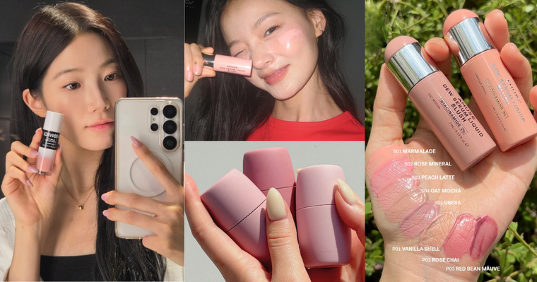 日韓女生都愛「多幸感」水光腮紅推薦！植村秀氣色小神筆、Laka防曬腮紅棒，OLIVEYOUNG熱賣腮紅液澎潤到省下打亮！