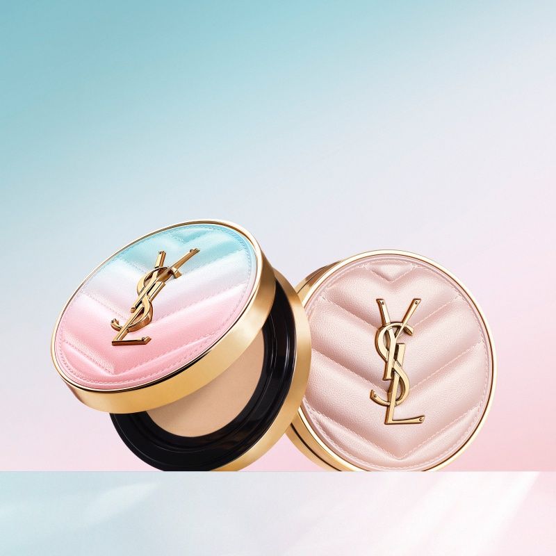 2025最夢幻情人節禮物！YSL「絲絨唇膏、潤唇膏、精華水氣墊」幻化漸層藍粉外觀，美到移不開眼！-8