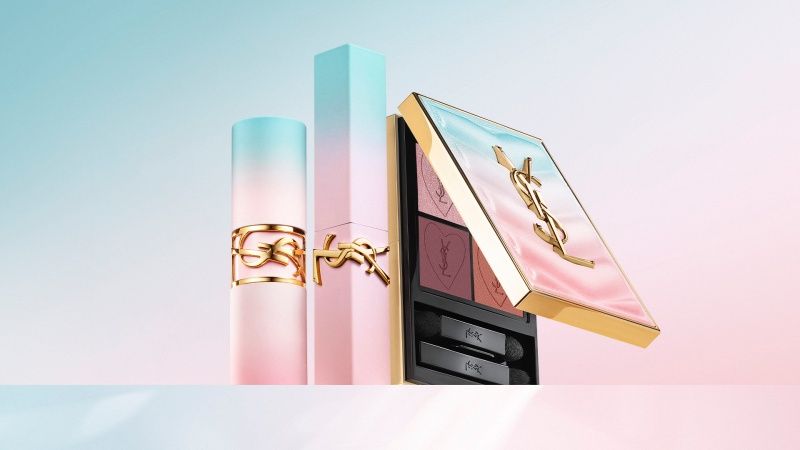 2025最夢幻情人節禮物！YSL「絲絨唇膏、潤唇膏、精華水氣墊」幻化漸層藍粉外觀，美到移不開眼！-7