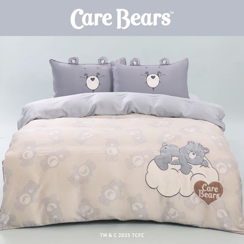 彩虹熊粉瘋掉！Care Bears聯名家居用品「立體熊耳床包組、晚安熊蓋毯、大頭熊抱枕」台灣就買得到！-2
