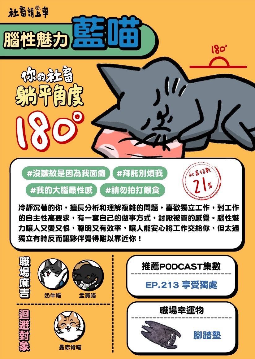 社群爆紅「貓咪心理測驗」測你的工作態度最像哪種貓貓！你是社交大王乳牛貓還是慵懶藍貓？-6