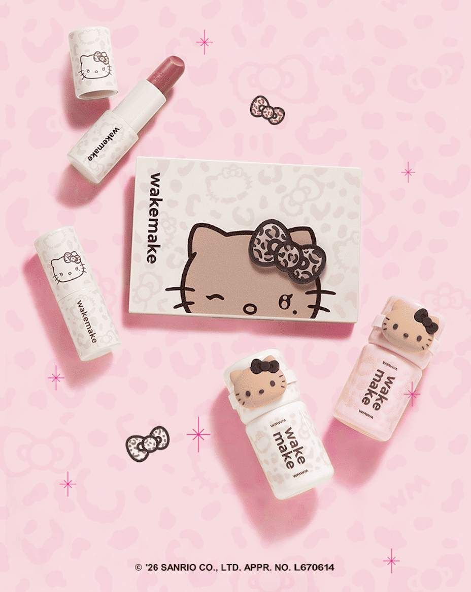 WAKEMAKE又來搶錢！二度攜手三麗鷗打造「Hello Kitty平成辣妹」聯名，曬黑Kitty＋豹紋，開賣秒搶空！-8