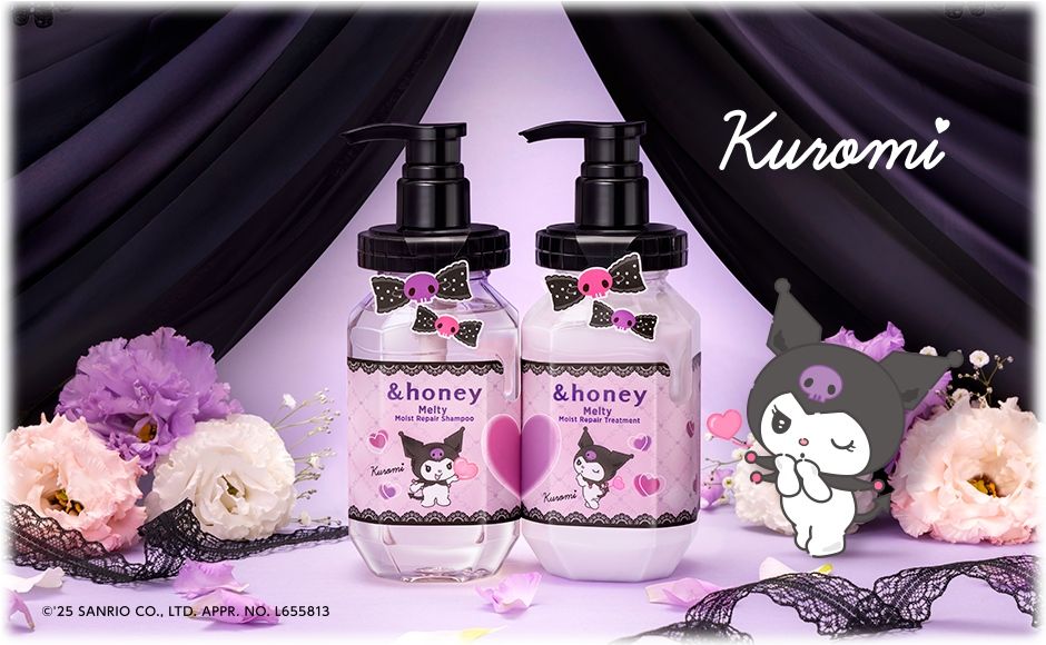 &honey三麗鷗最強聯名！洗護髮品、卸妝膏換上庫洛米限定包裝、特調專屬紅茶牛奶香氣，瓶身愛心小細節太可愛！-6