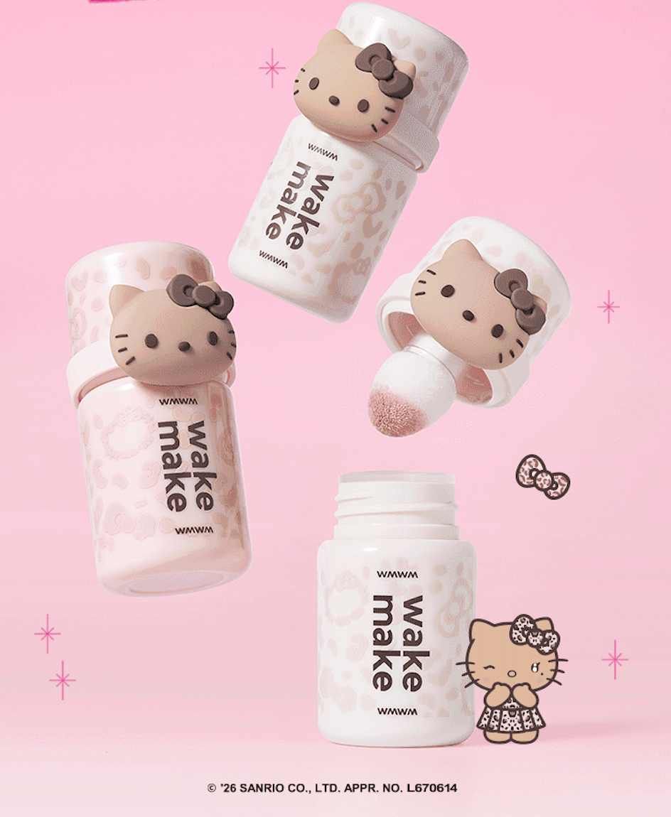 WAKEMAKE又來搶錢！二度攜手三麗鷗打造「Hello Kitty平成辣妹」聯名，曬黑Kitty＋豹紋，開賣秒搶空！-7