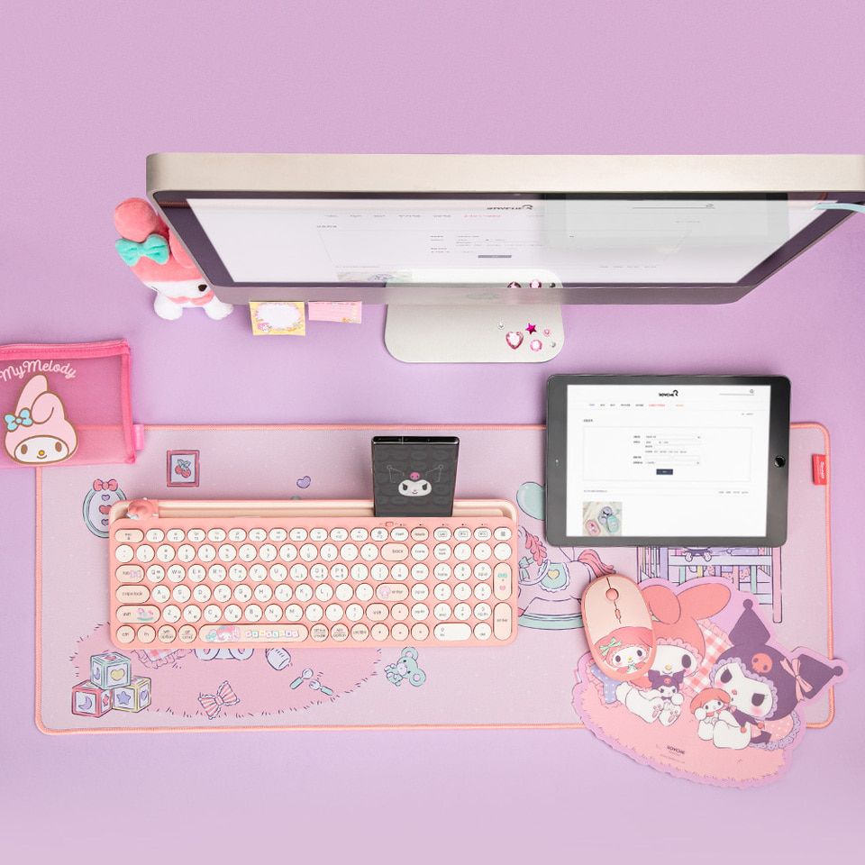 上班族必備！三麗鷗「美樂蒂鍵盤、Hello Kitty滑鼠」超萌辦公小物只有這裡買得到！-10